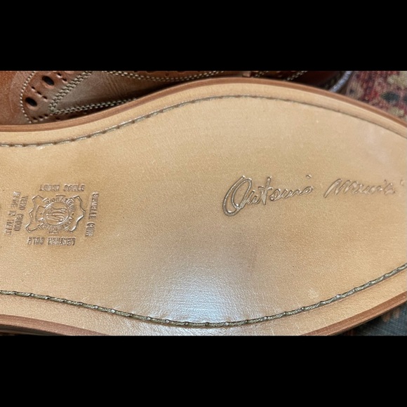 Barney’s New York Brown Leather Wing Tip Dress Shoes Size 42 or US Mens 9—-New - Picture 6 of 6